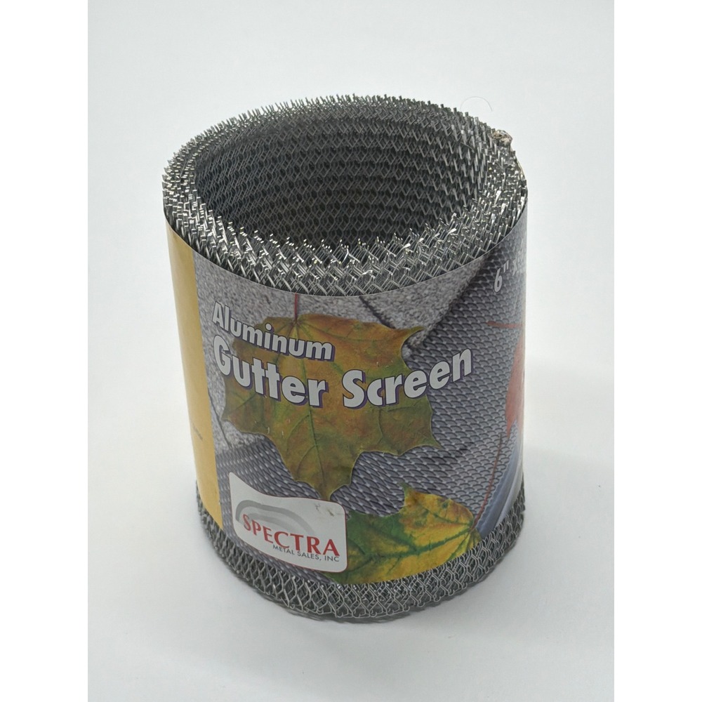 Spectra Metal Sales 6 inch x 20 ft Aluminum Gutter Screen Roll Mesh Leaf Guard